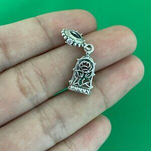 Pandora Disney Beauty and the Beast Enchanted Rose Dangle Charm